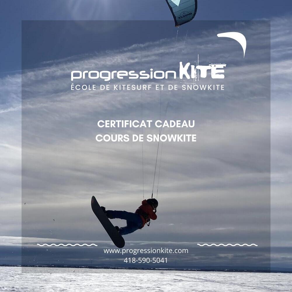 Certificat cadeau cours de snowkite 3h privé image